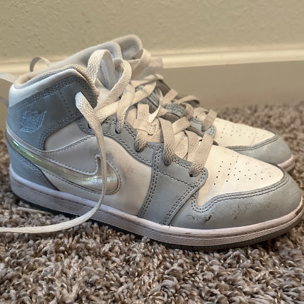 Nike Kids' Sneakers - White and Light Blue